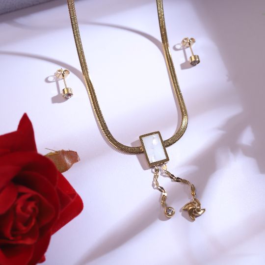 Premium Anti-Tarnish Chain & Earring Set