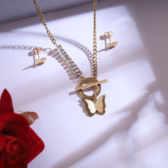 Premium Anti-Tarnish Chain & Earring Set