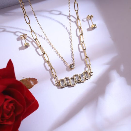 Premium Anti-Tarnish Chain & Earring Set