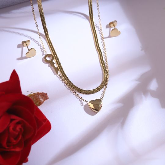 Premium Anti-Tarnish Chain & Earring Set