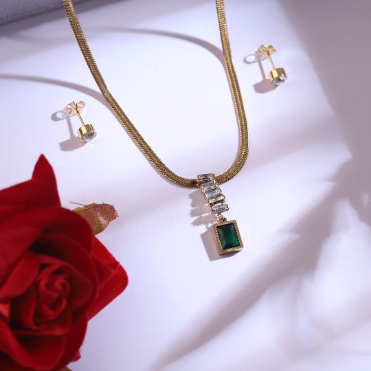 Premium Anti-Tarnish Chain & Earring Set