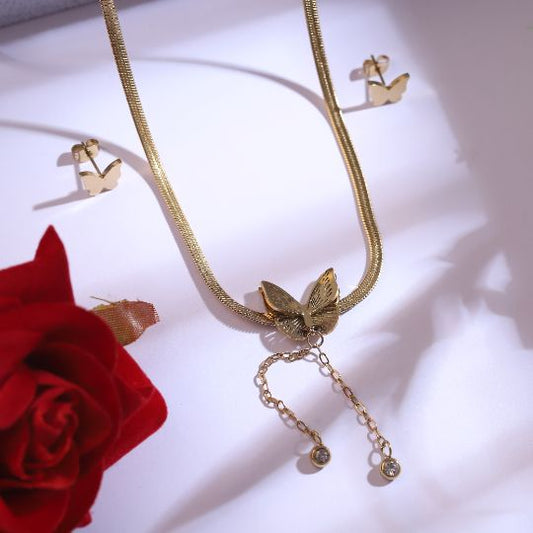 Premium Anti-Tarnish Chain & Earring Set