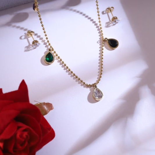 Premium Anti-Tarnish Chain & Earring Set