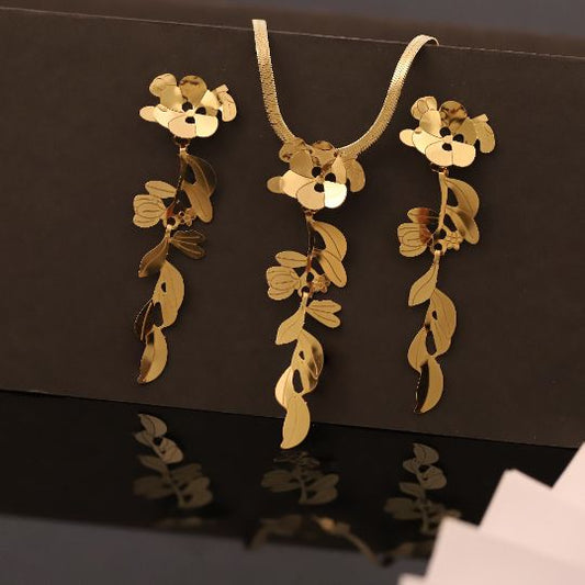 Premium Anti-Tarnish Chain & Earring Set